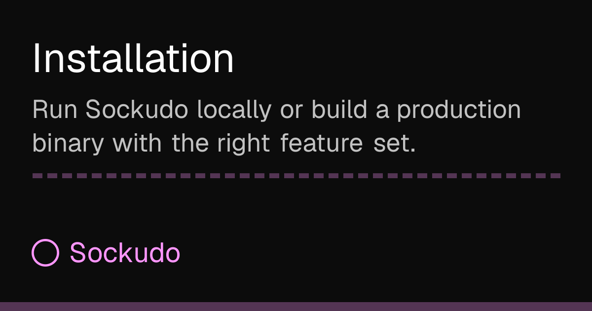 Installation | Sockudo Docs